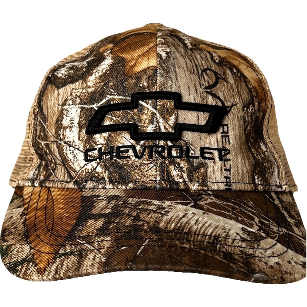 Chevrolet Bowtie Realtree Camo Trucker Hat Mesh Snapback Cap Infinity
